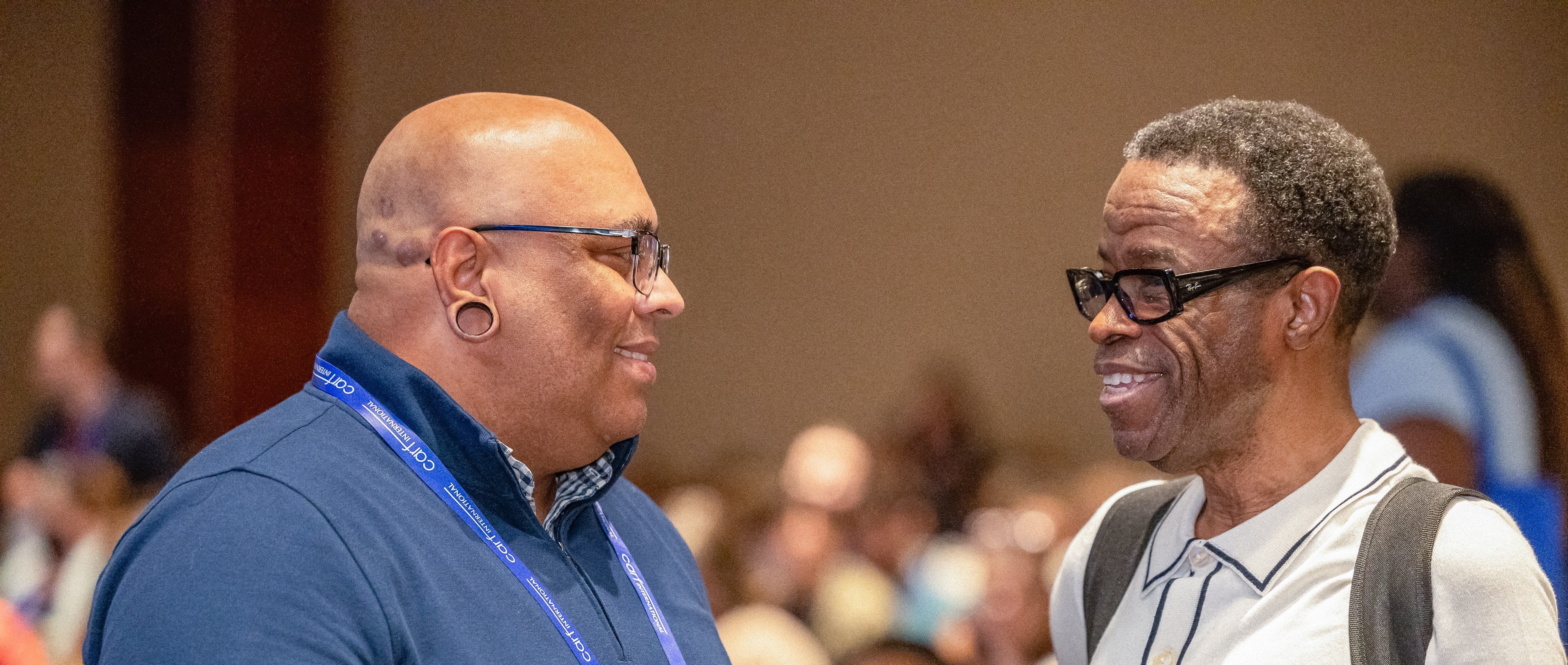 Two people having a conversation